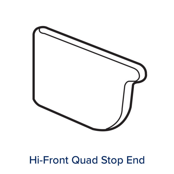 HI FRONT QUAD GUTTER STOP ENDS