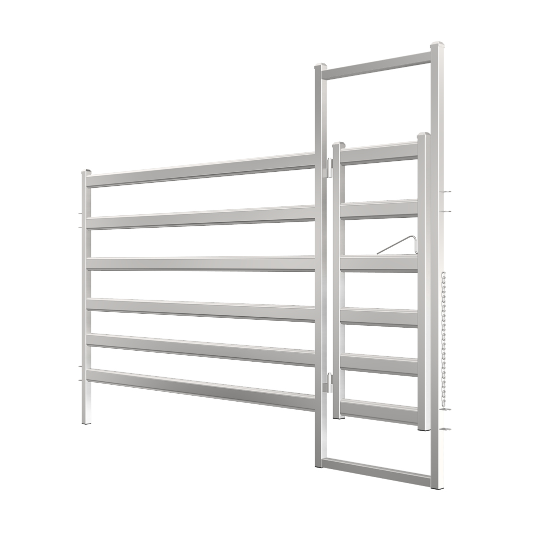 2.1m Budget Cattle Rail Manway Gate and Panel
